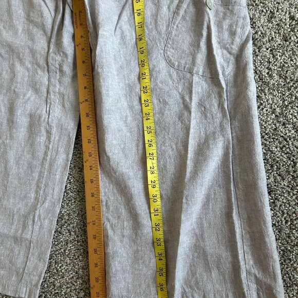 Habitat Clothes To Live In Womens XL Linen Blend Wide-Leg Pants Elastic Waist - Picture 10 of 11